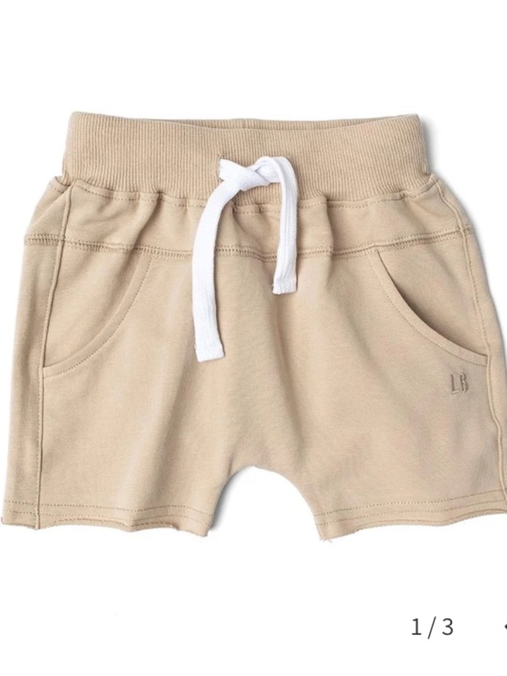 Little bipsy harem shorts boys size 8 beige cream